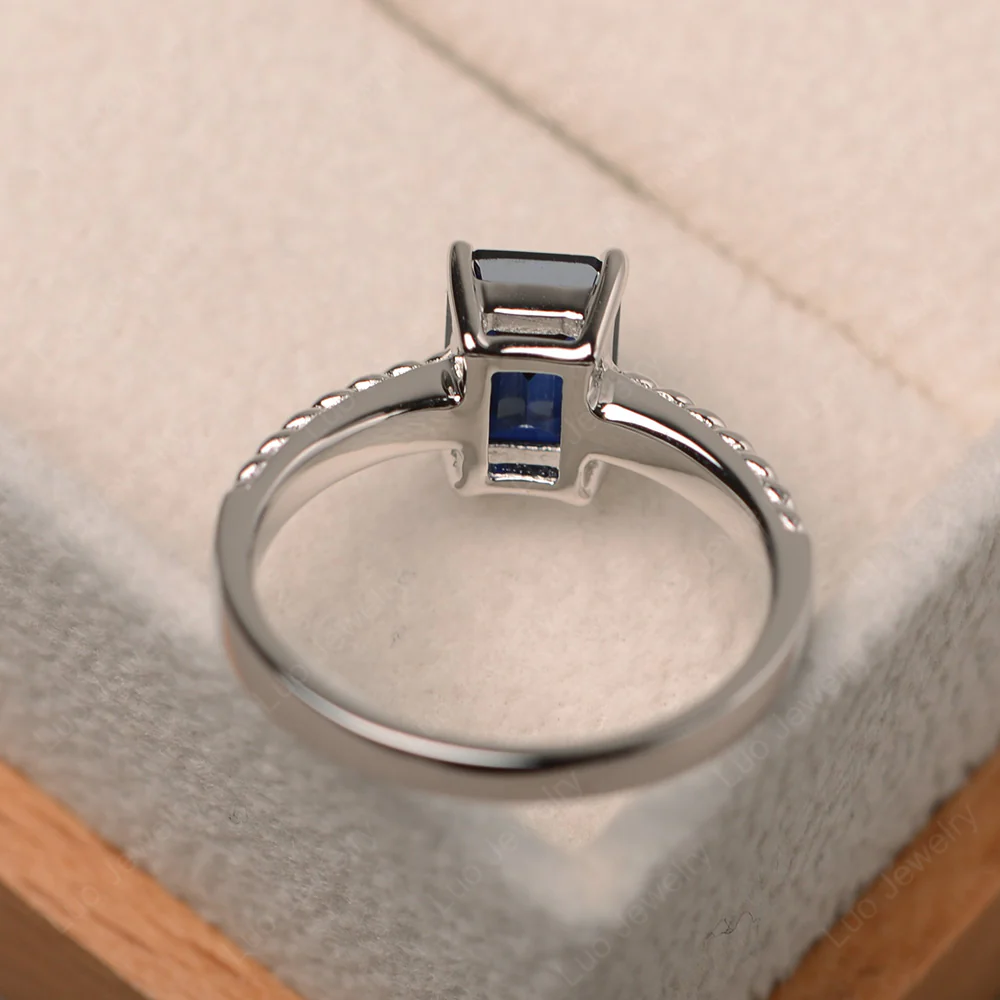 Sapphire Woven Engagement Ring - Image 3