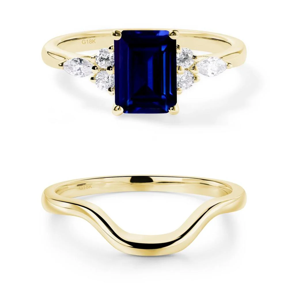 Simple Emerald Cut Sapphire Ring - Image 17