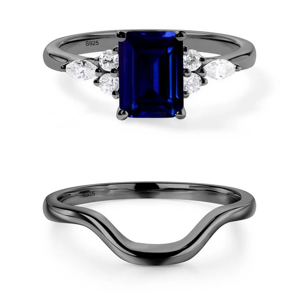 Simple Emerald Cut Sapphire Ring - Image 25