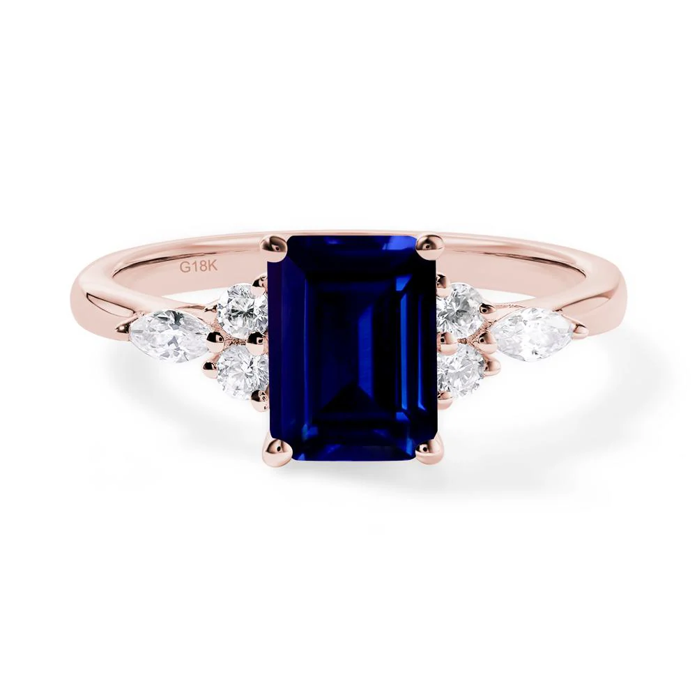 Simple Emerald Cut Sapphire Ring - Image 6