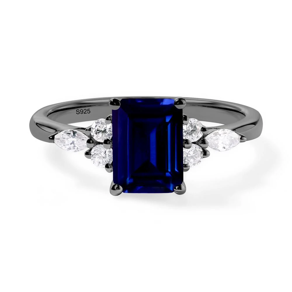 Simple Emerald Cut Sapphire Ring - Image 8