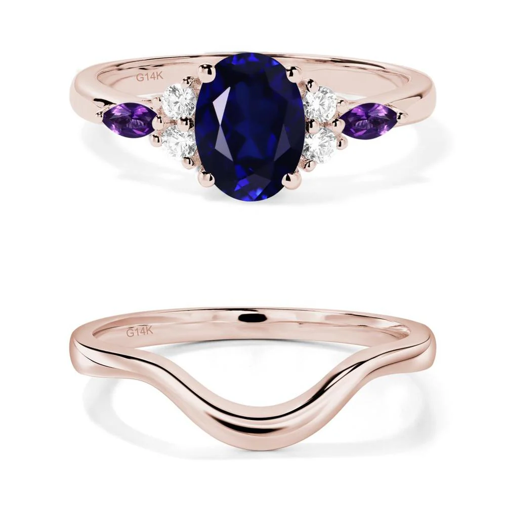 Simple Oval Sapphire Engagement Ring - Image 11