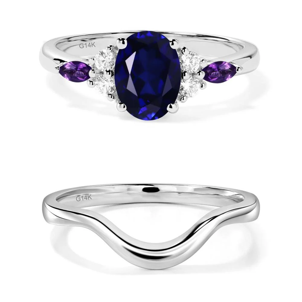 Simple Oval Sapphire Engagement Ring - Image 13