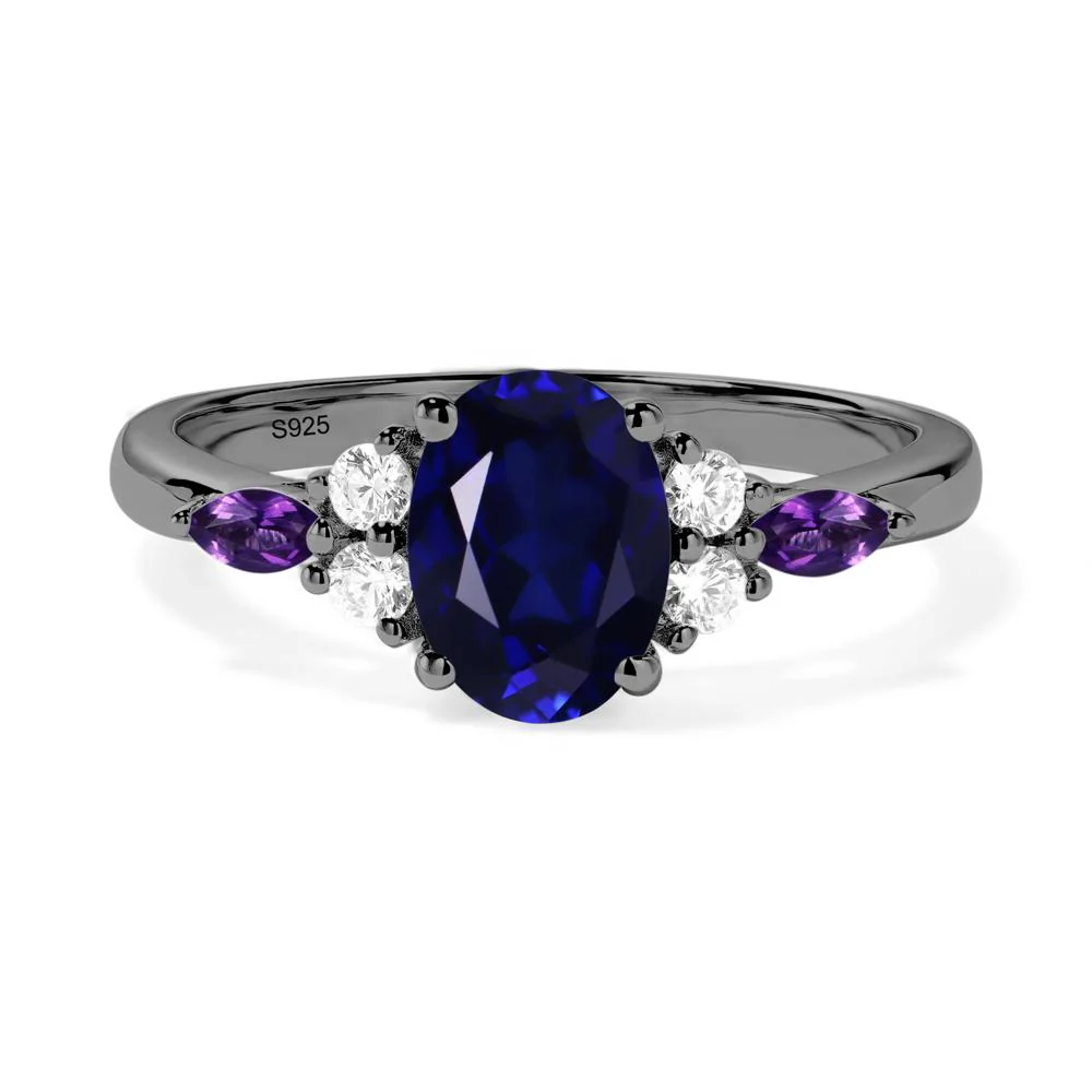 Simple Oval Sapphire Engagement Ring - Image 2