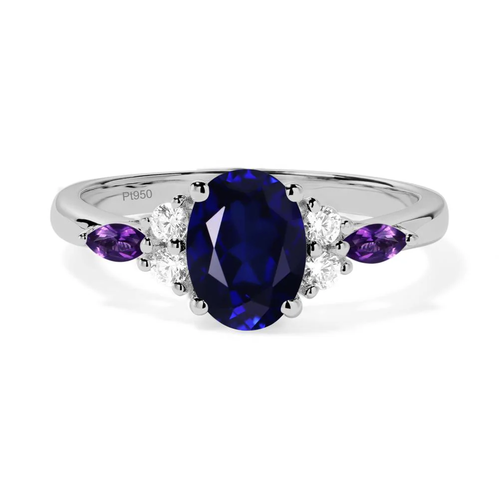 Simple Oval Sapphire Engagement Ring - Image 5