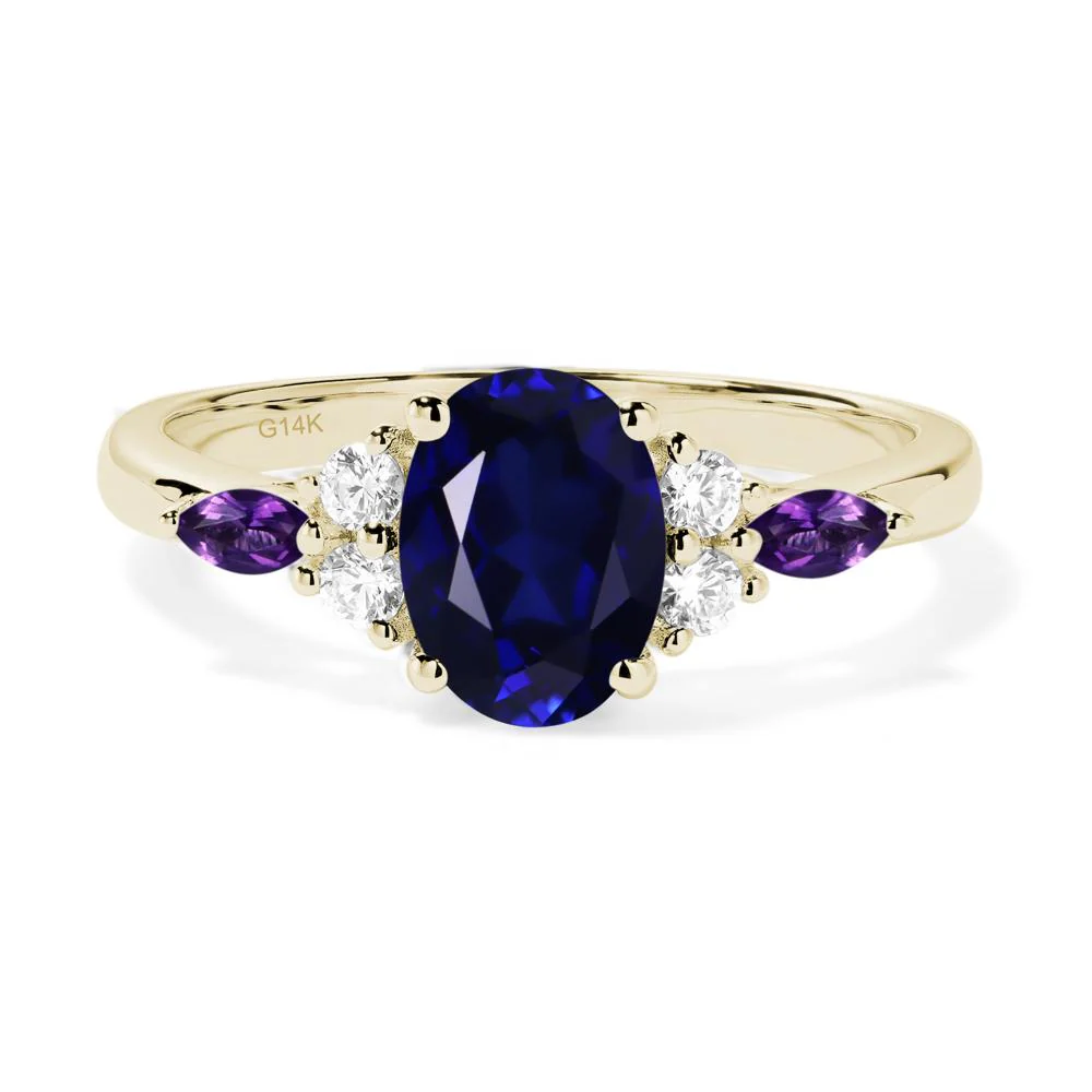 Simple Oval Sapphire Engagement Ring - Image 8