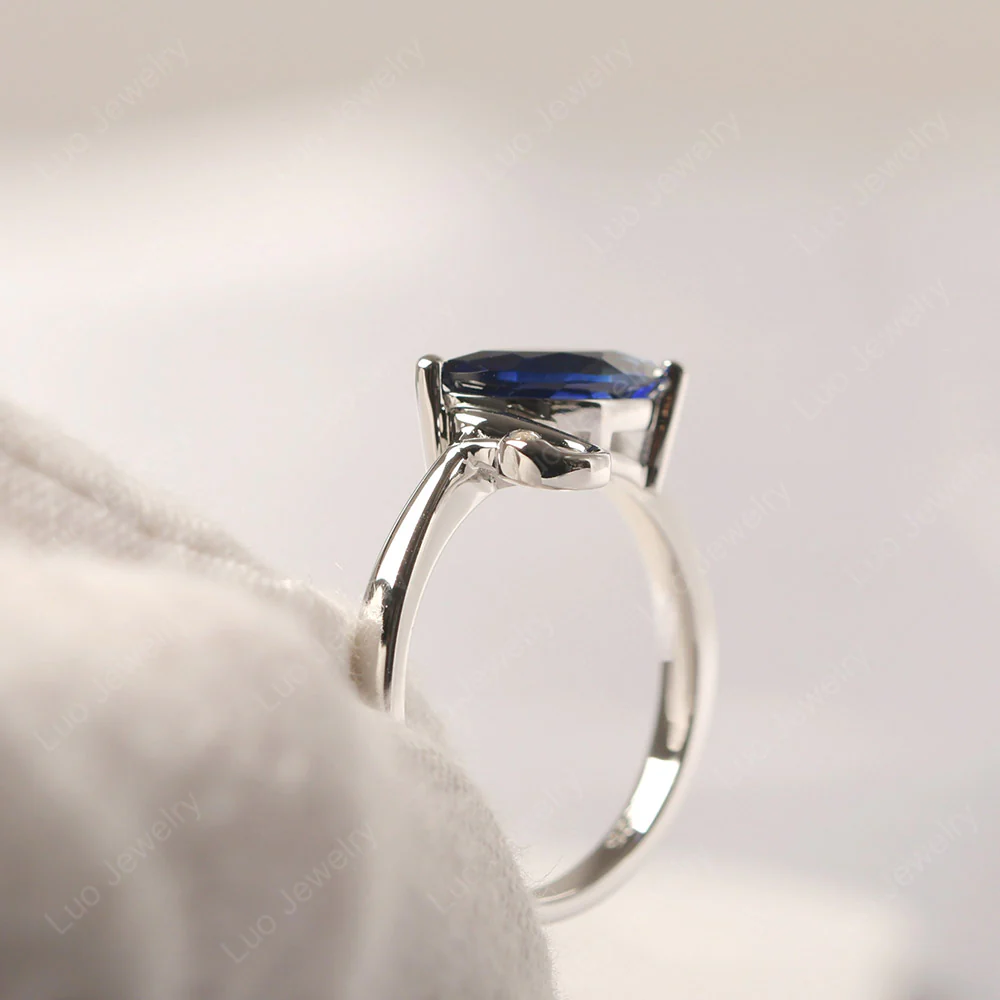 Sapphire Swan Engagement Ring - Image 4