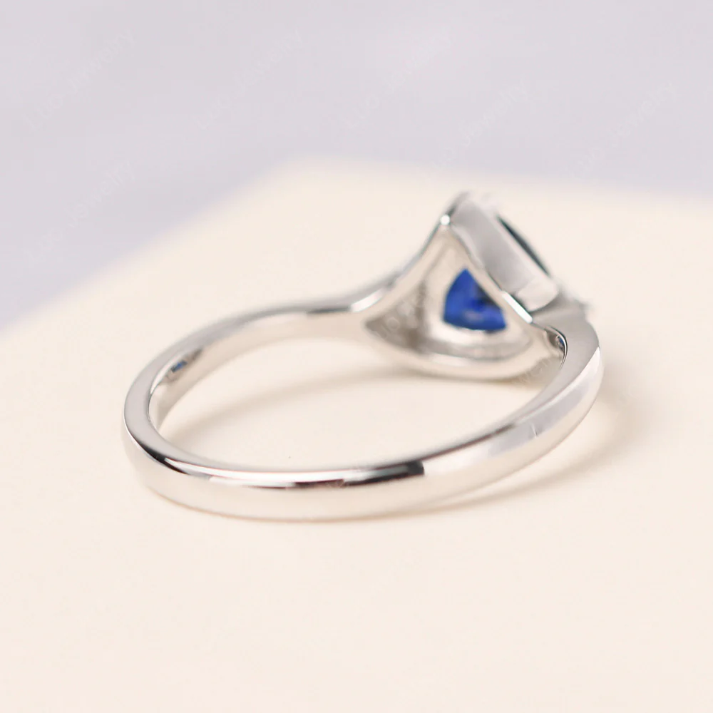Scalloped Sapphire Engagement Ring - Image 3