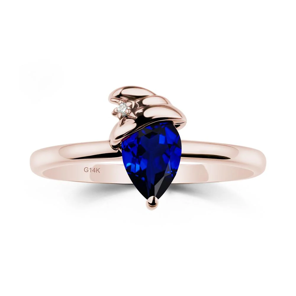 Sapphire Ring with Hat Design - Image 2