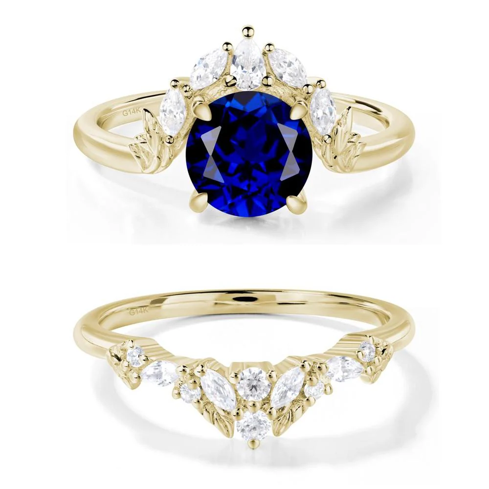 Sapphire Ring with Marquise Side Stone - Image 15