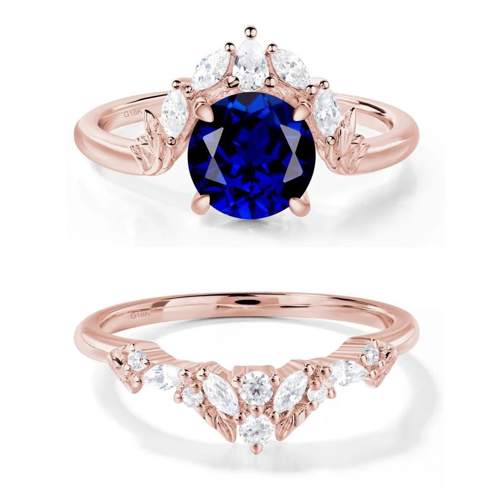 Sapphire Ring with Marquise Side Stone - Image 17