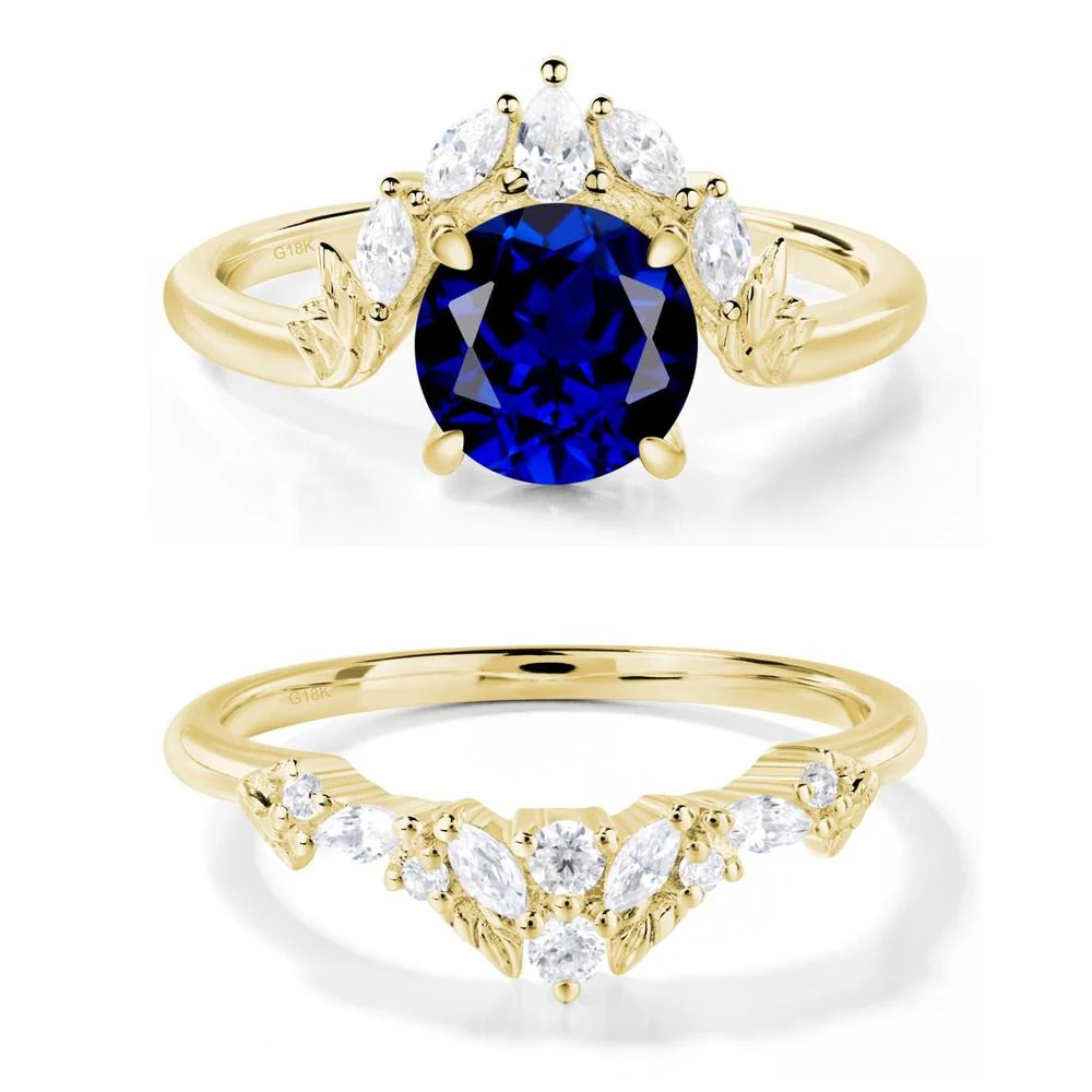 Sapphire Ring with Marquise Side Stone - Image 21