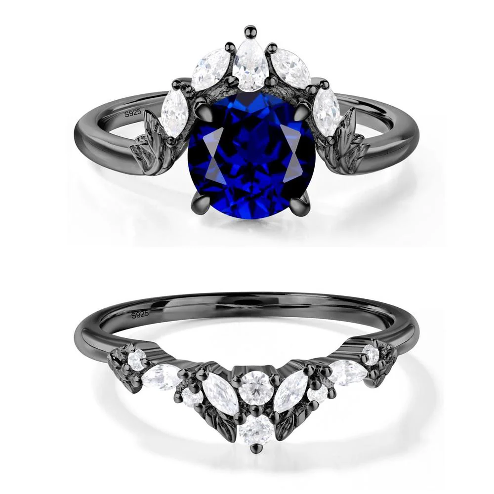 Sapphire Ring with Marquise Side Stone - Image 23