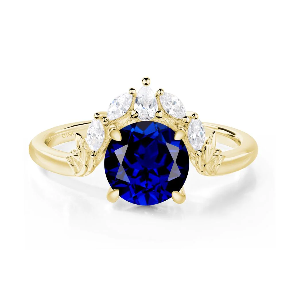 Sapphire Ring with Marquise Side Stone - Image 7