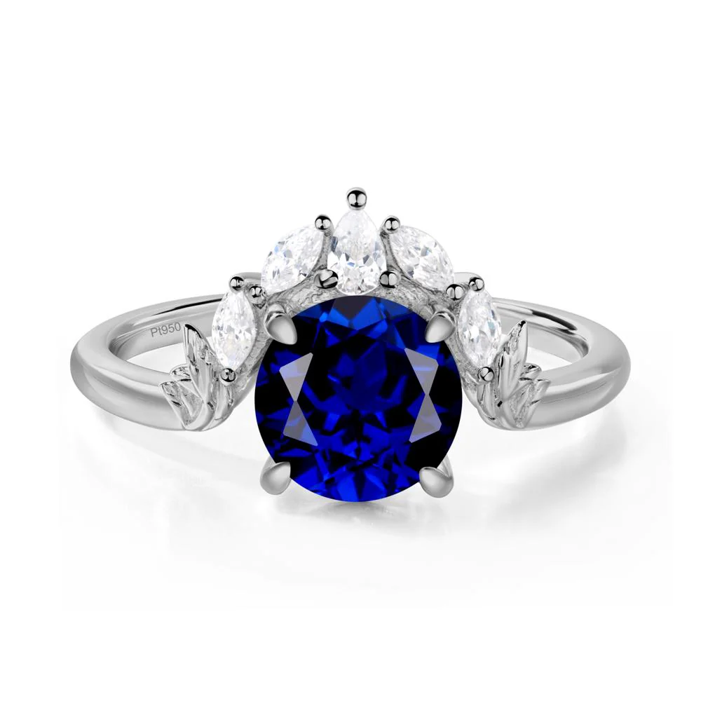 Sapphire Ring with Marquise Side Stone - Image 9