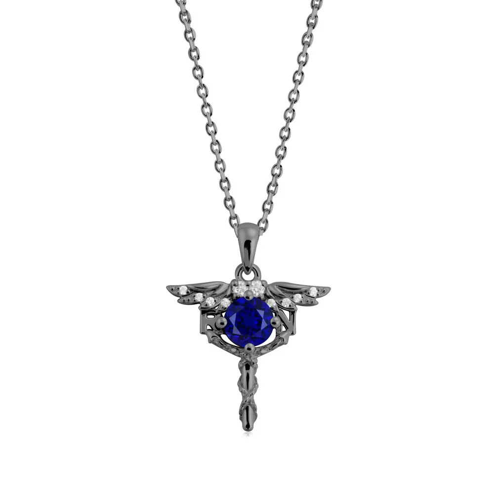 Sapphire Rn Nurse Necklace - Image 2