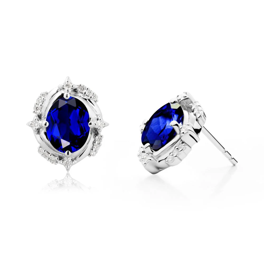 Sapphire Shooting Star Stud Earrings - Image 5