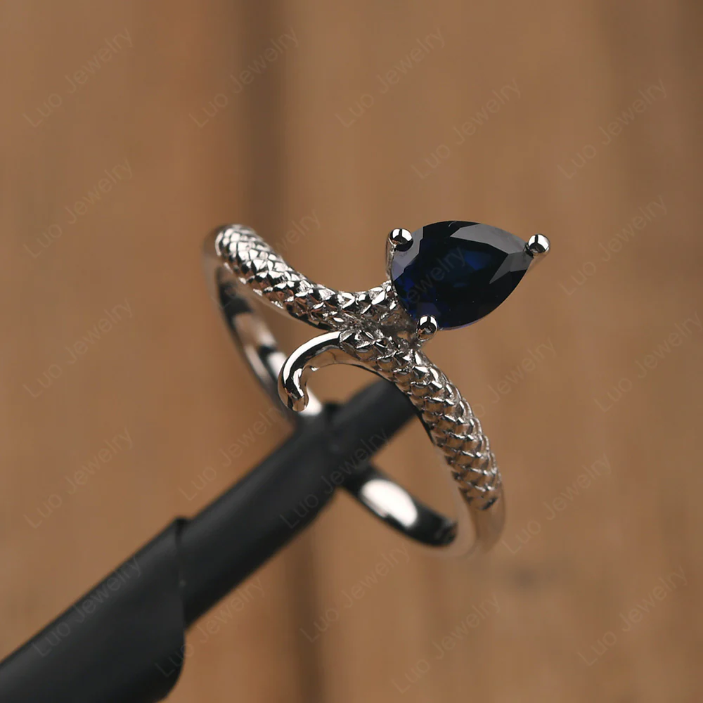 Sapphire Snake Ring - Image 3