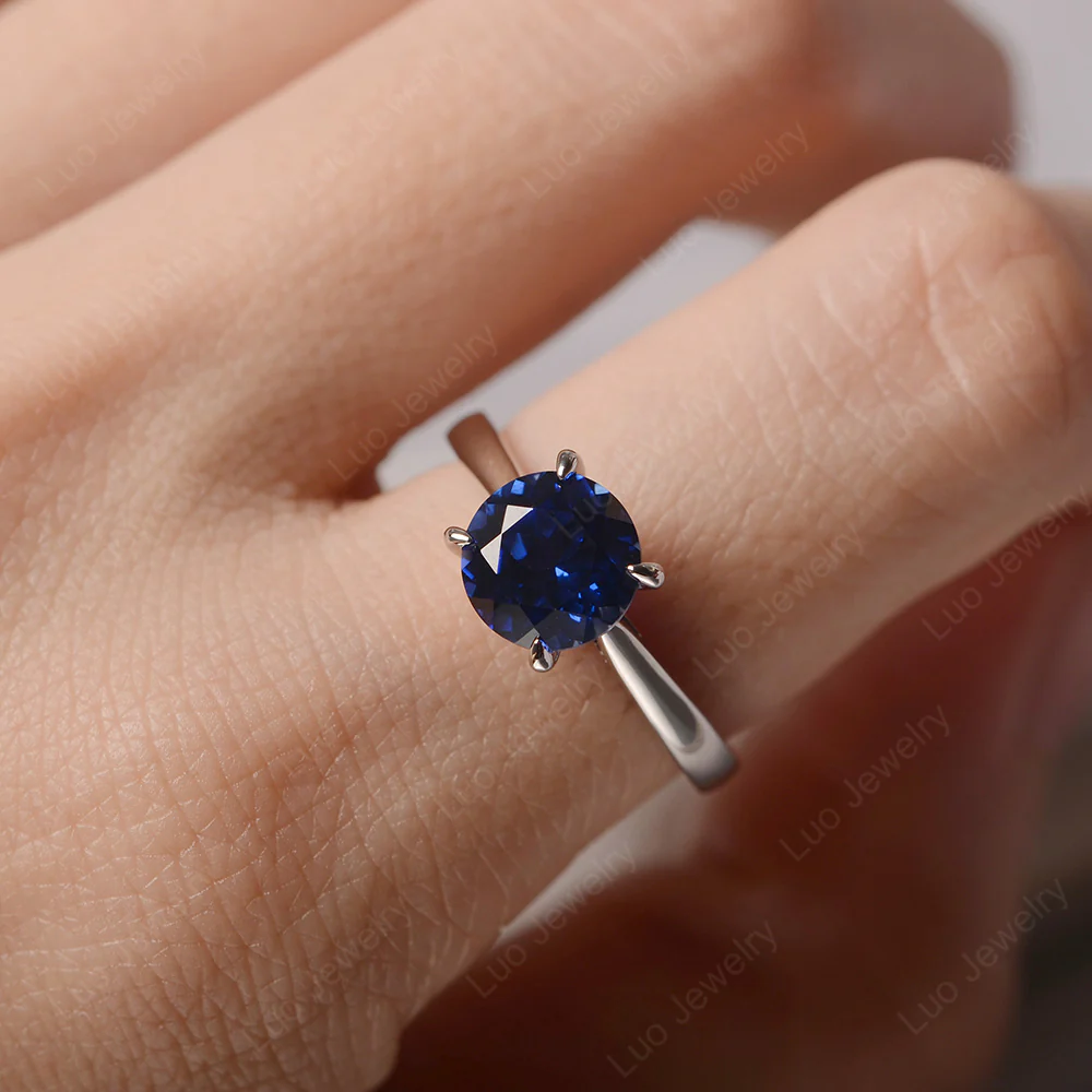 Sapphire Cathedral Solitaire Ring - Image 5