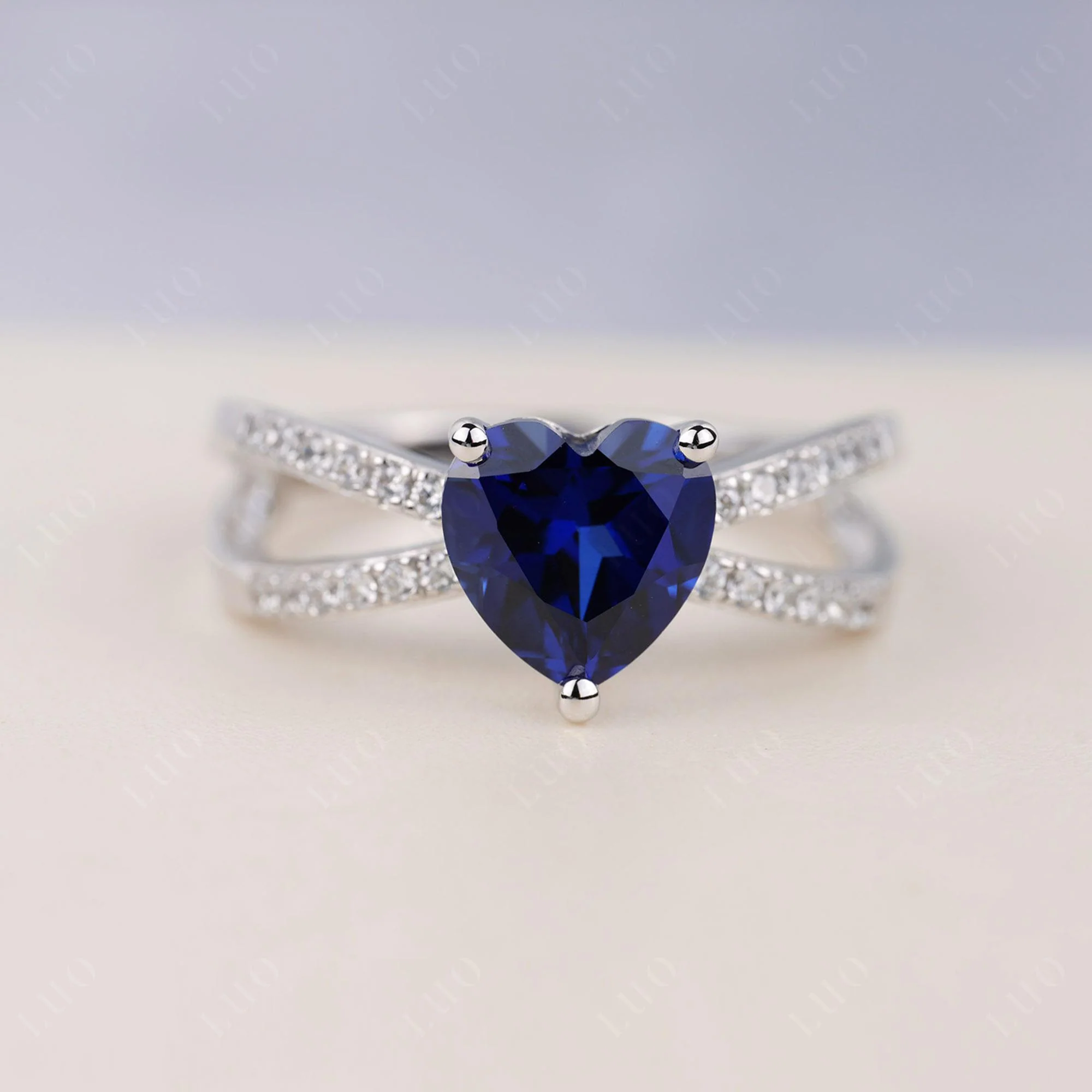 Sapphire Split Band Ring