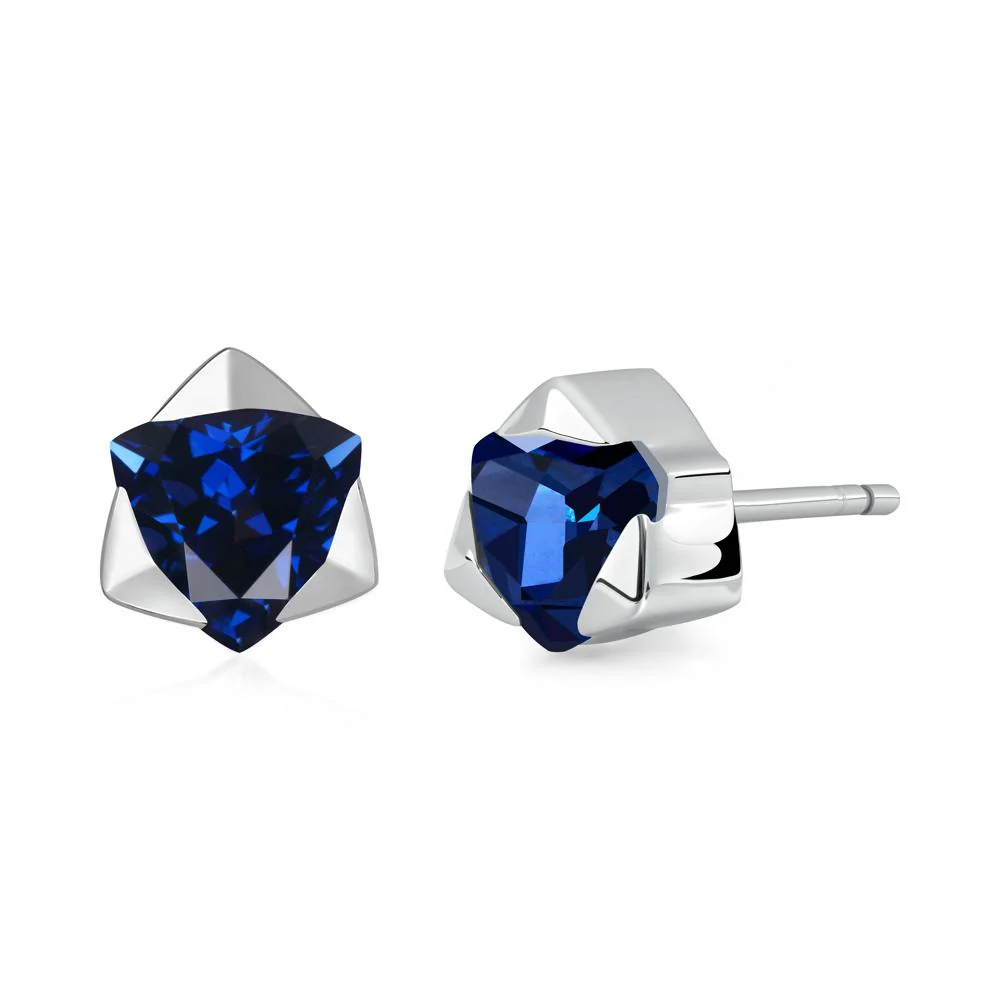 Sapphire Star of David Earrings - Image 3
