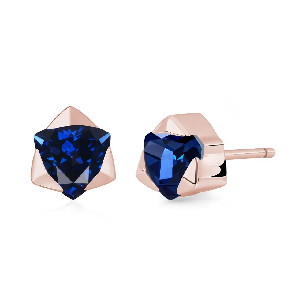 Sapphire Star of David Earrings - Image 5