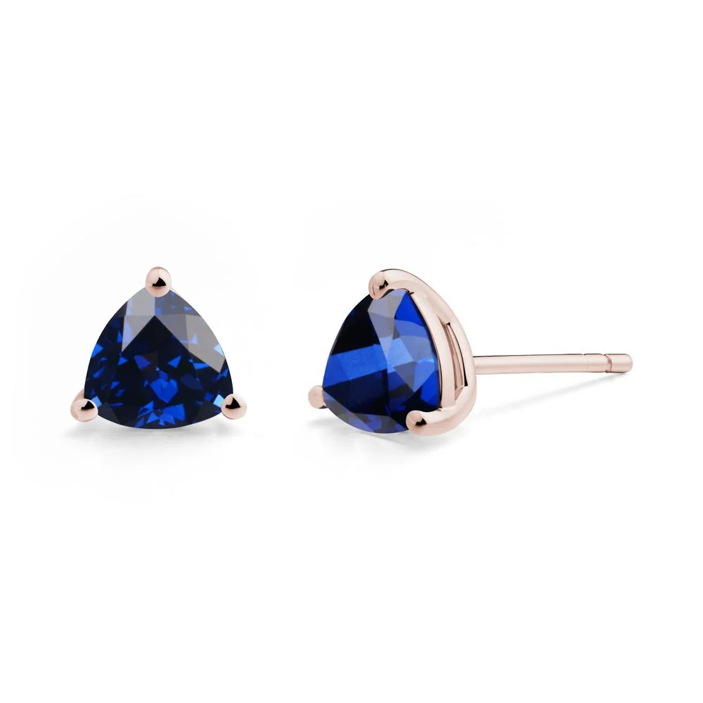 Sapphire Stud Earrings - Image 4