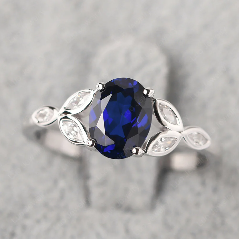 Oval Celtic Sapphire Ring