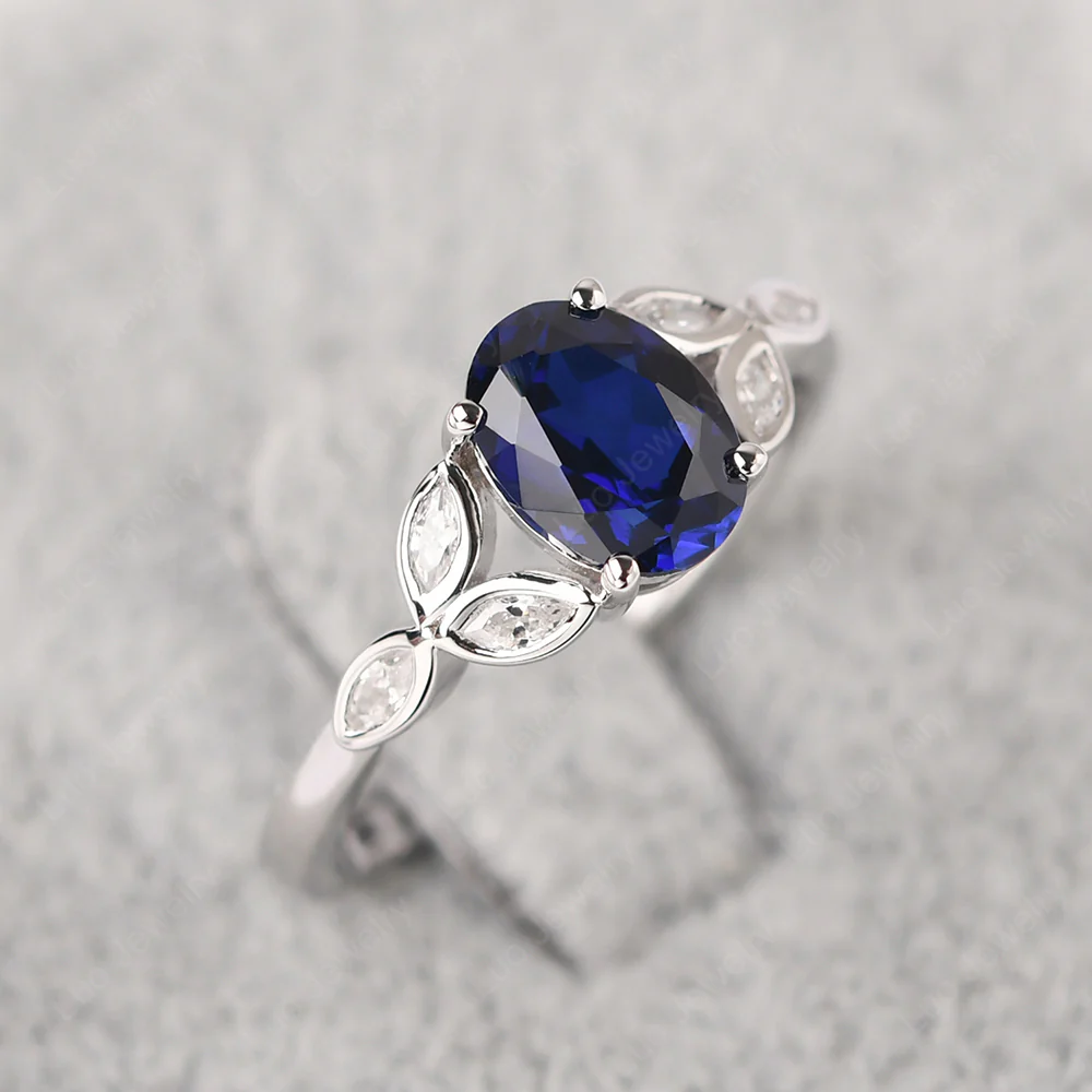 Oval Celtic Sapphire Ring - Image 2