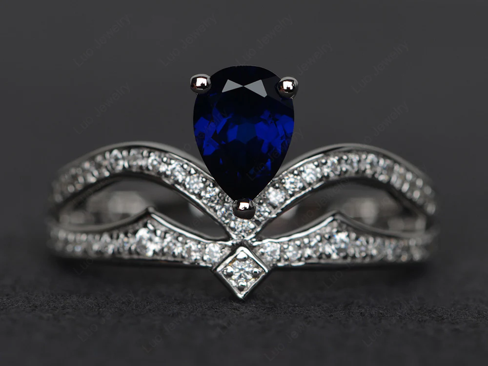 Sapphire Tiara Engagement Ring