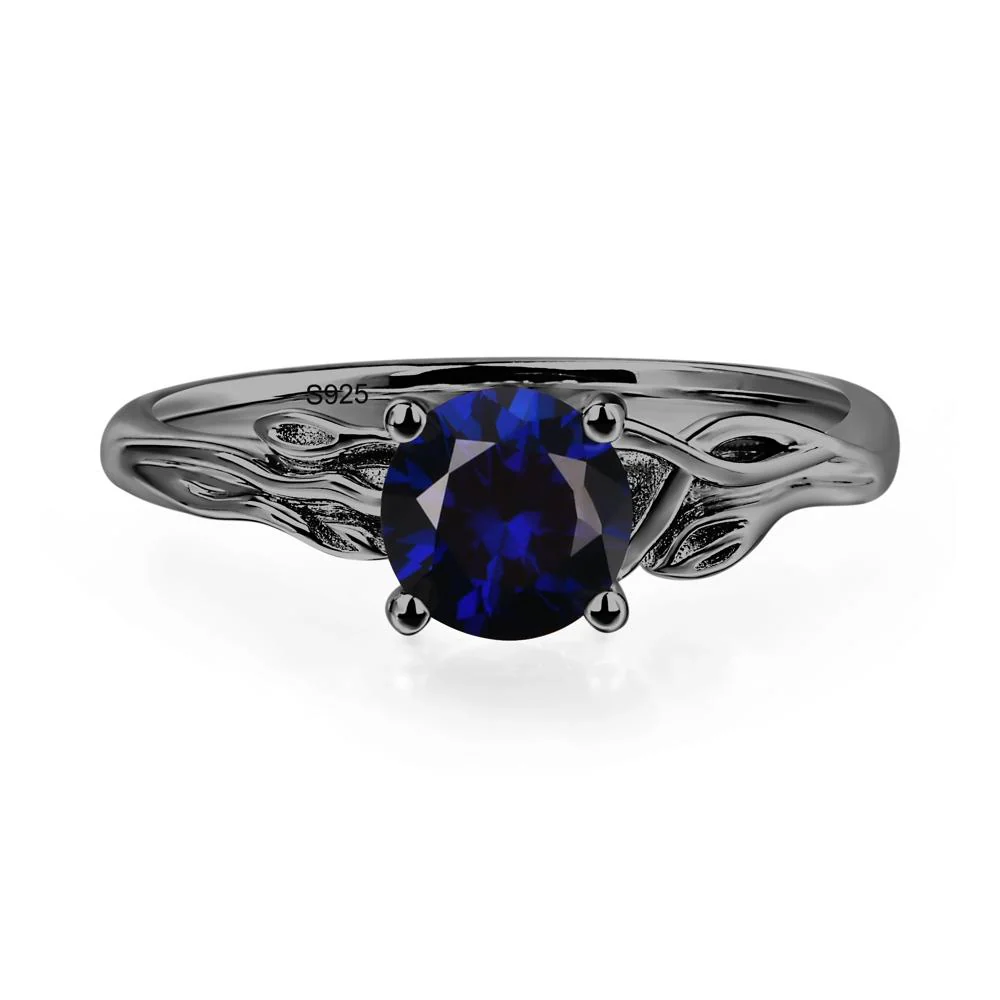 Petite Sapphire Tender Leaf Ring - Image 3