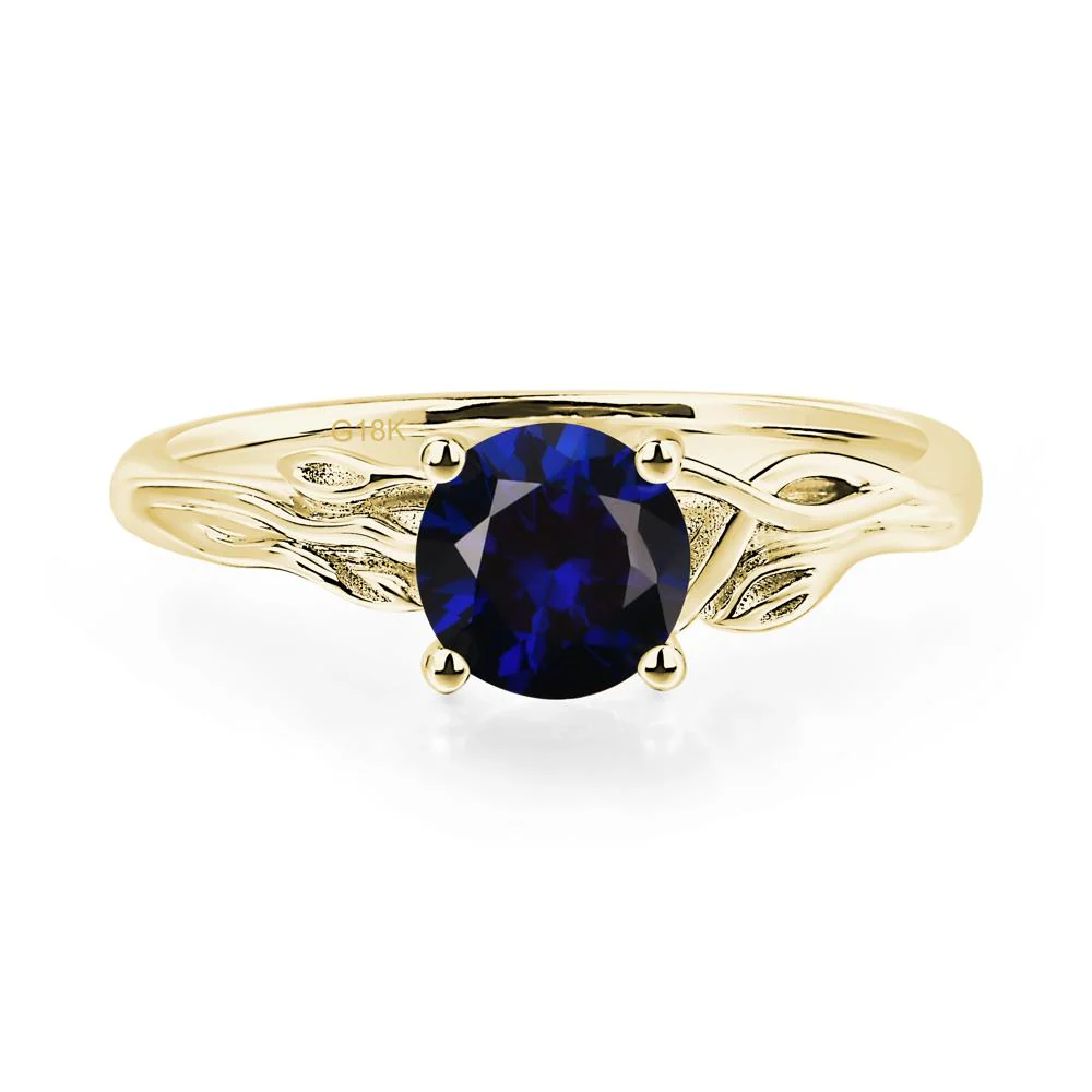 Petite Sapphire Tender Leaf Ring - Image 8