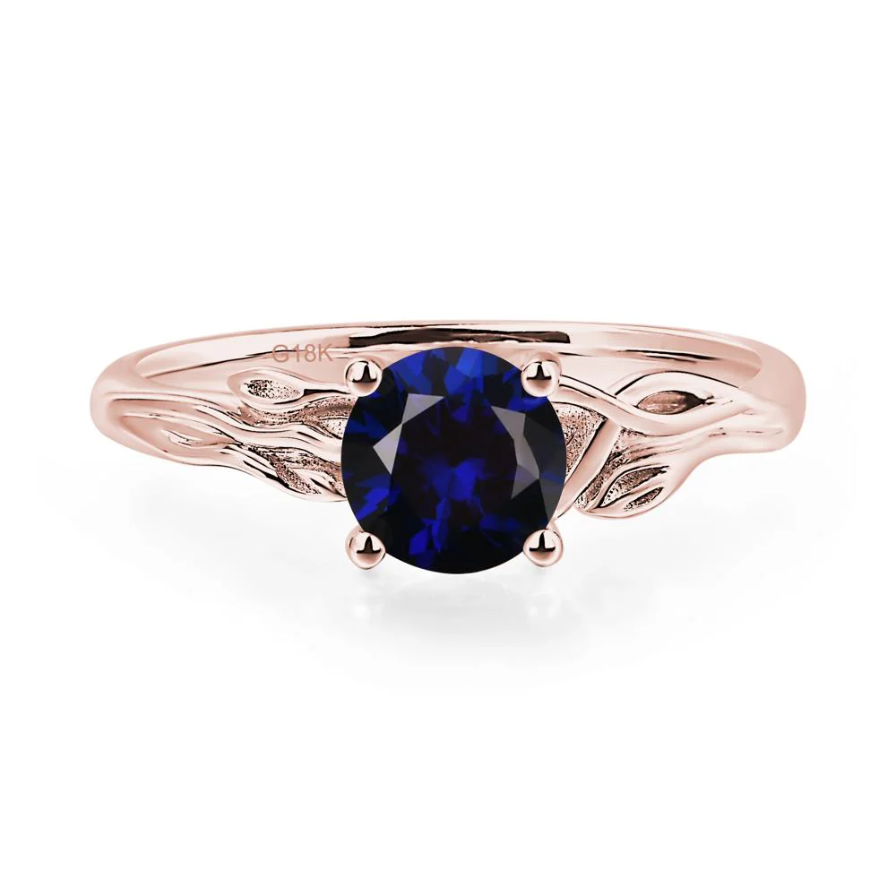 Petite Sapphire Tender Leaf Ring - Image 9