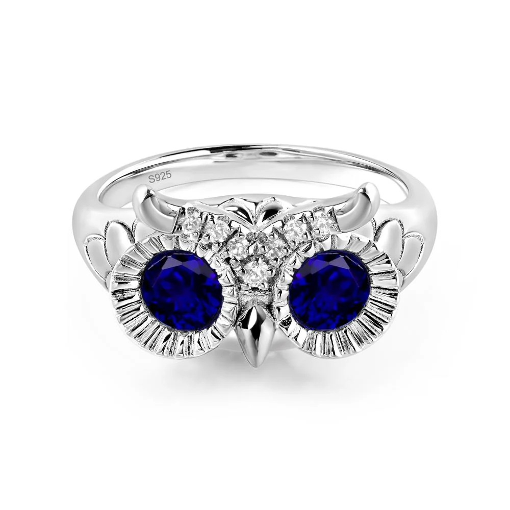 Sapphire Owl Ring - Image 2