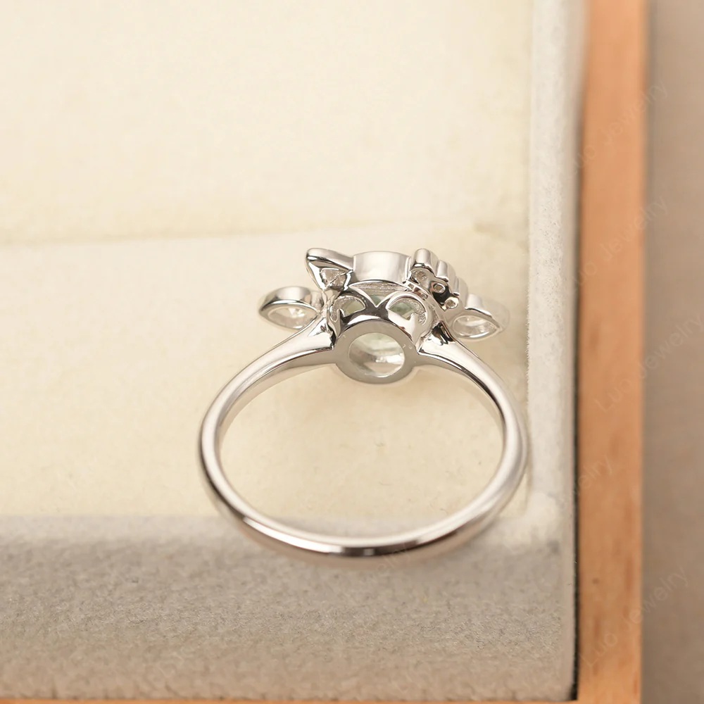 Saturn Style Aquamarine Engagement Ring - Image 3