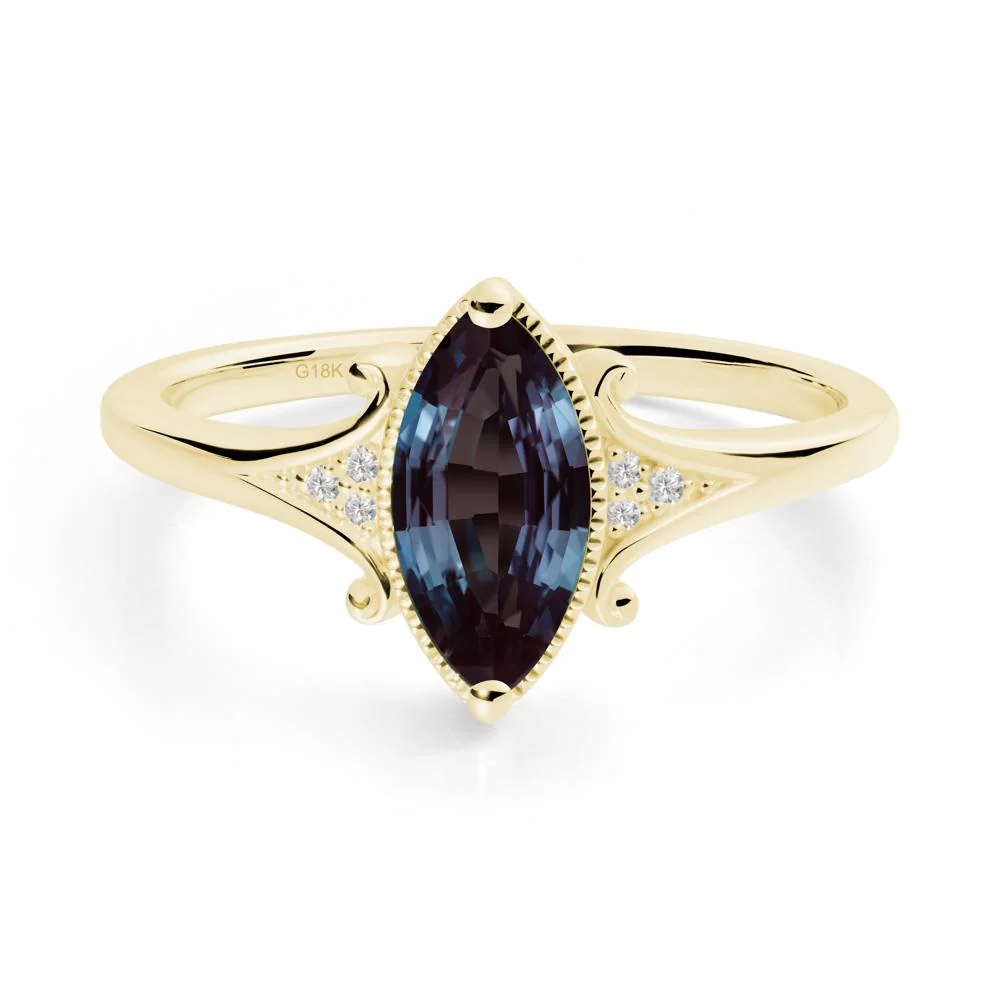 Scrollwork Marquise Alexandrite Ring - Image 6
