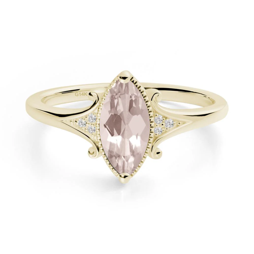 Scrollwork Marquise Morganite Ring - Image 7