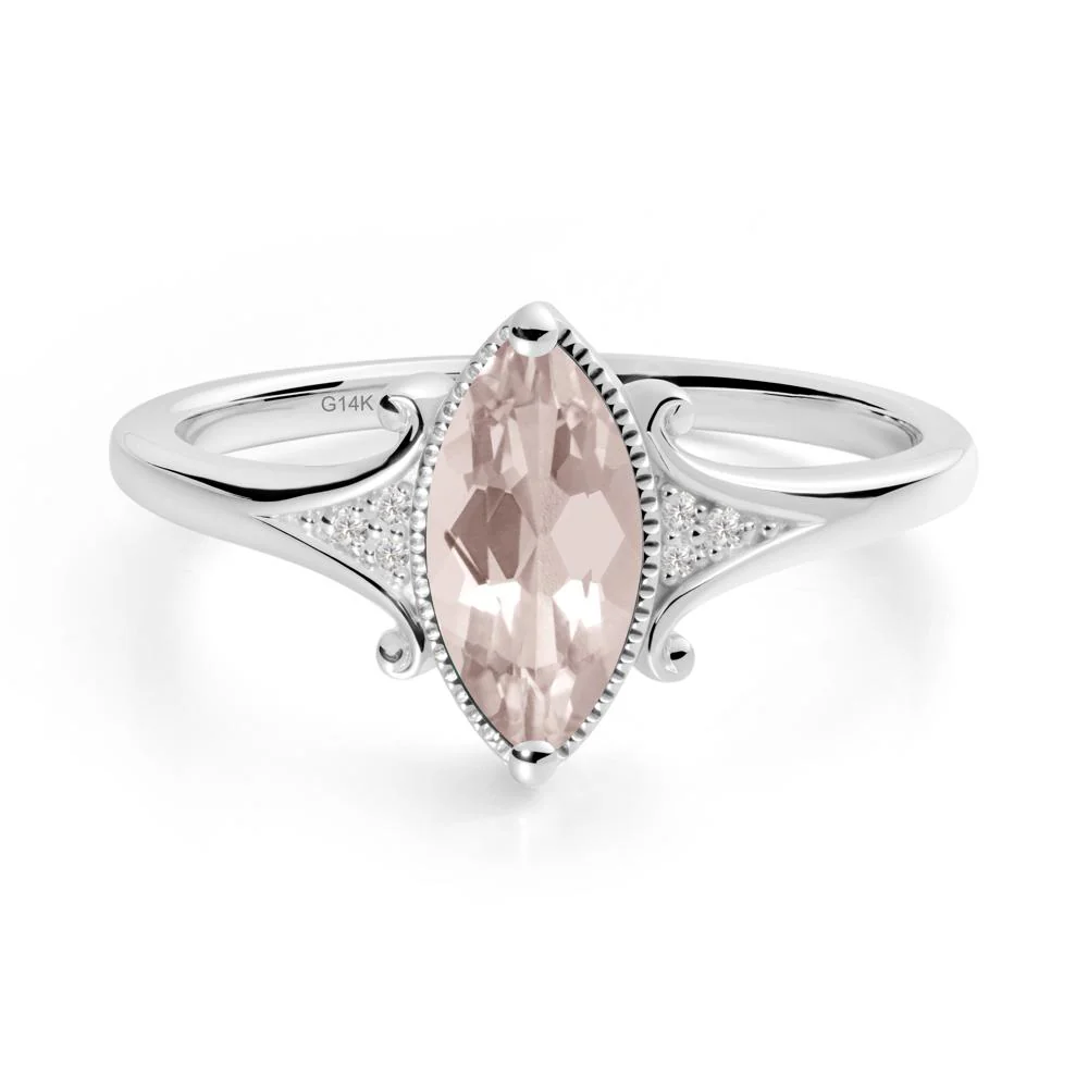Scrollwork Marquise Morganite Ring - Image 8
