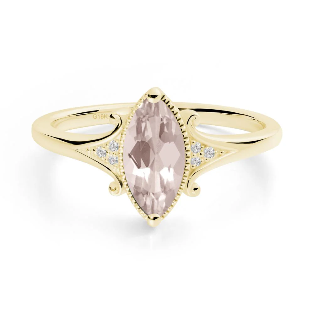Scrollwork Marquise Morganite Ring - Image 9