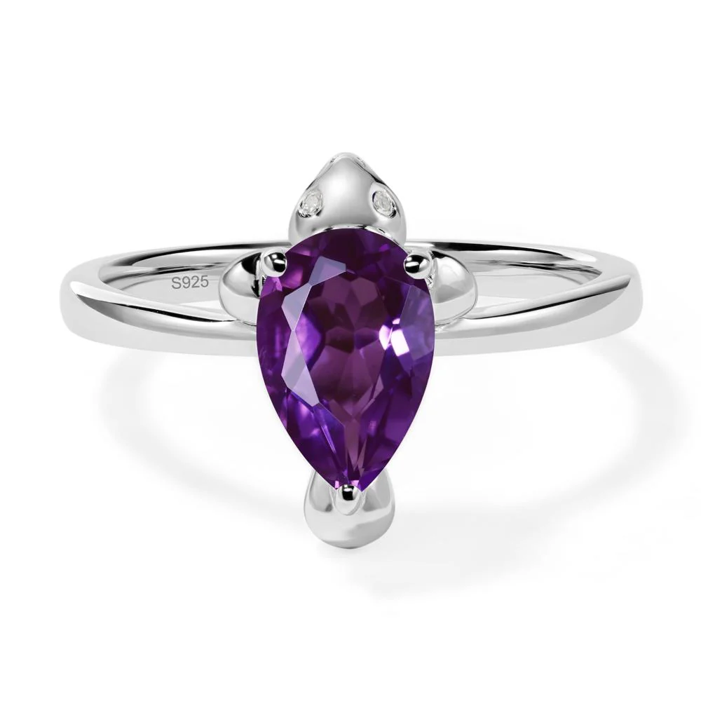 Pear Shaped Amethyst Sea Lion Ring - Image 2