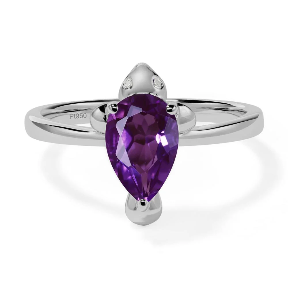 Pear Shaped Amethyst Sea Lion Ring - Image 6