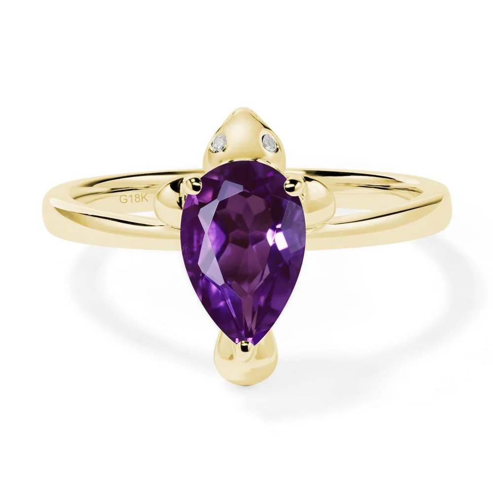 Pear Shaped Amethyst Sea Lion Ring - Image 8
