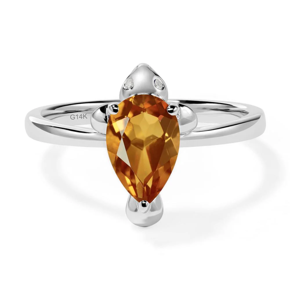 Pear Shaped Citrine Sea Lion Ring - Image 3