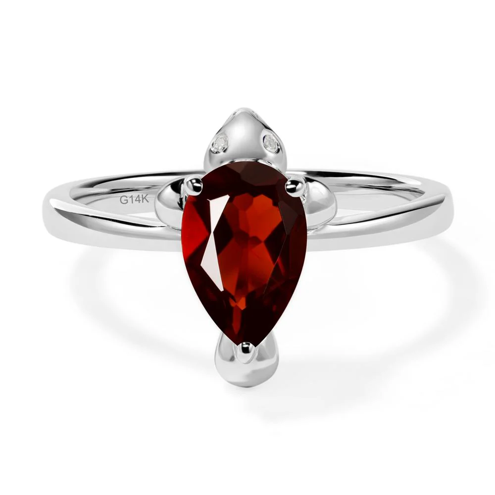 Pear Shaped Garnet Sea Lion Ring - Image 4