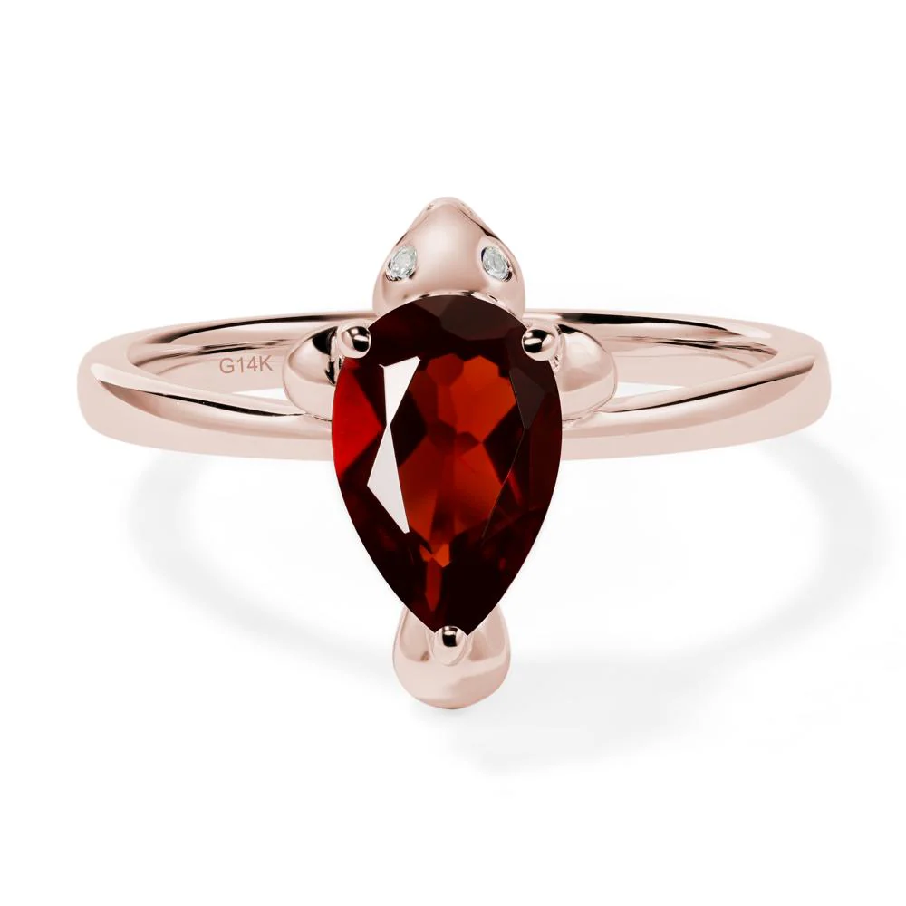 Pear Shaped Garnet Sea Lion Ring - Image 5