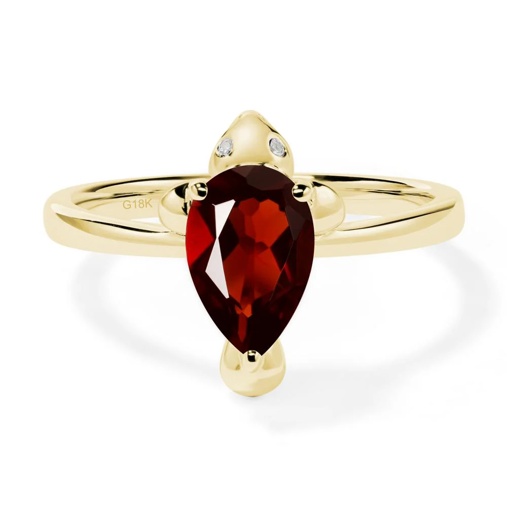 Pear Shaped Garnet Sea Lion Ring - Image 8