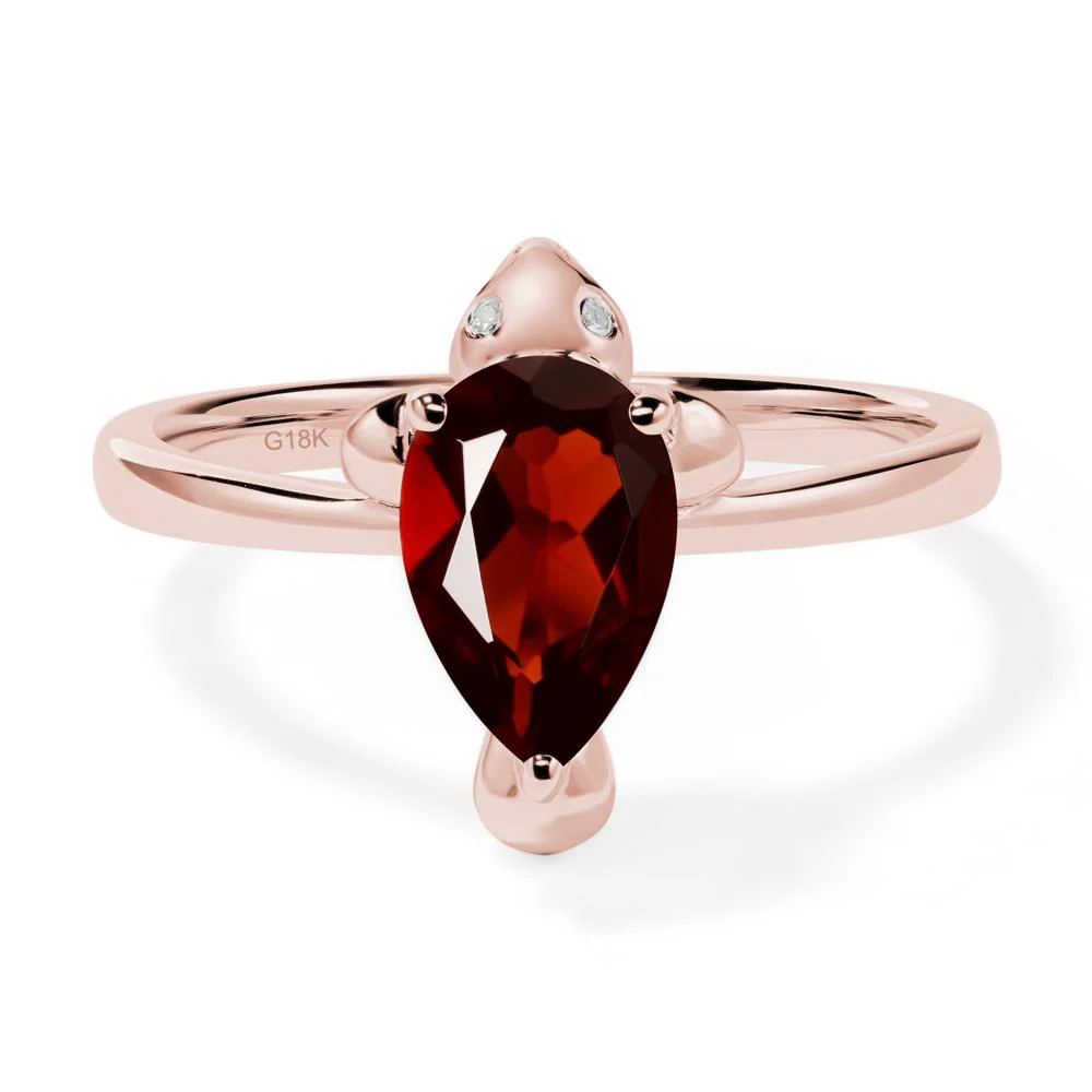 Pear Shaped Garnet Sea Lion Ring - Image 9