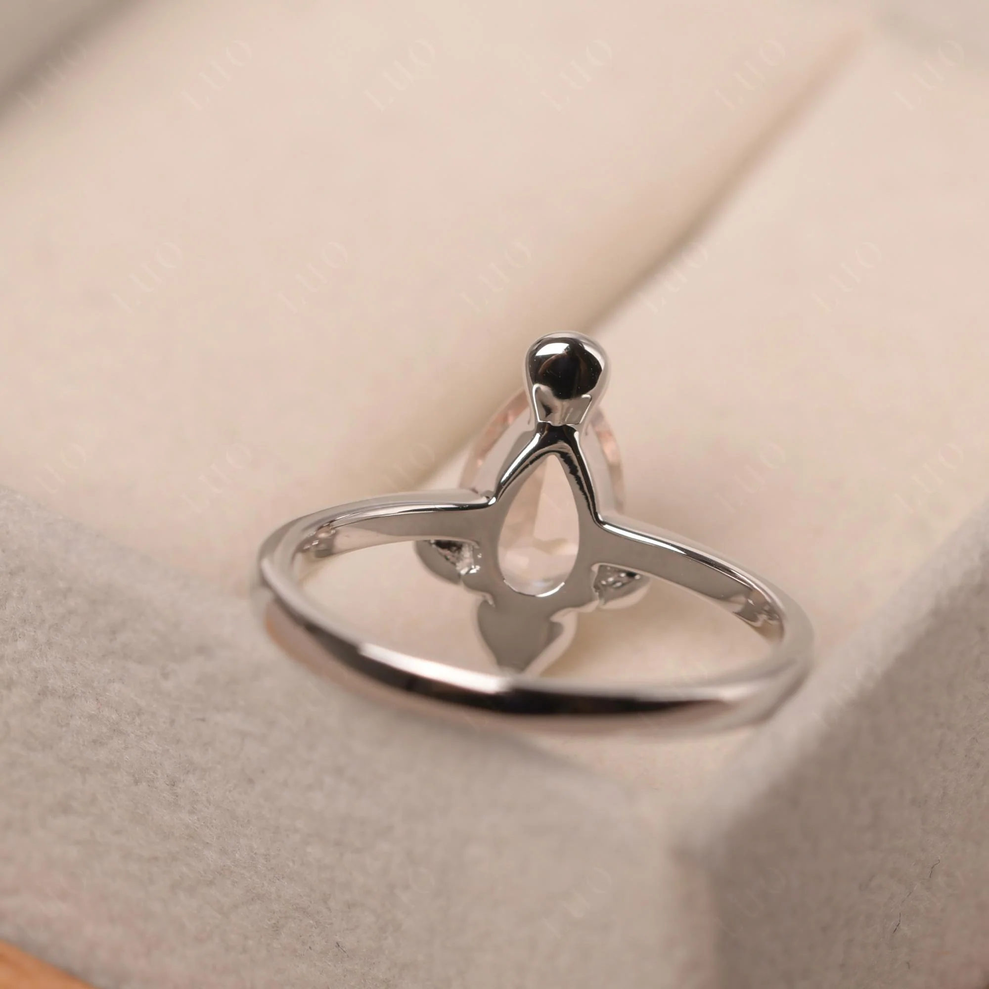 Pear Shaped Morganite Sea Lion Ring - Image 12