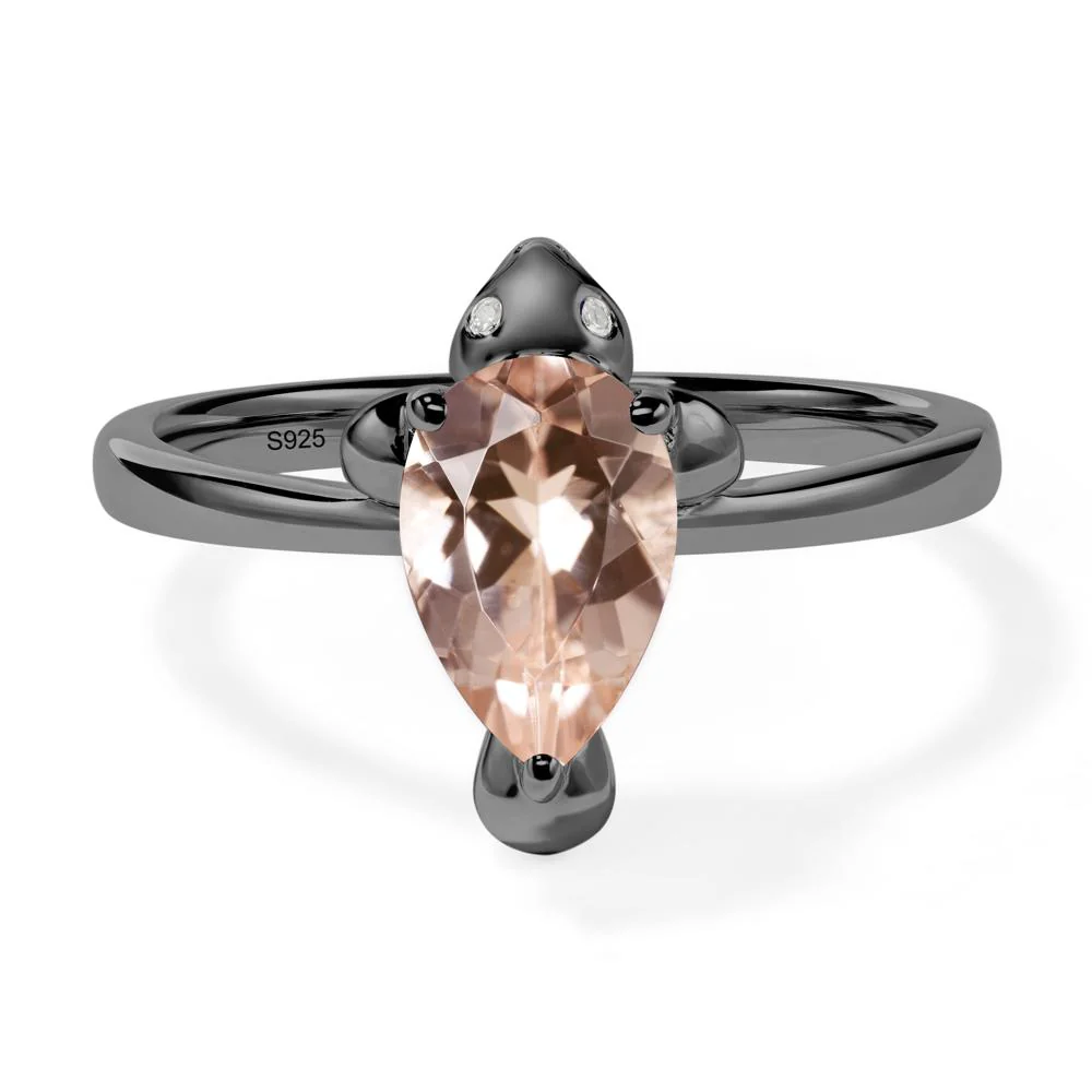Pear Shaped Morganite Sea Lion Ring - Image 2