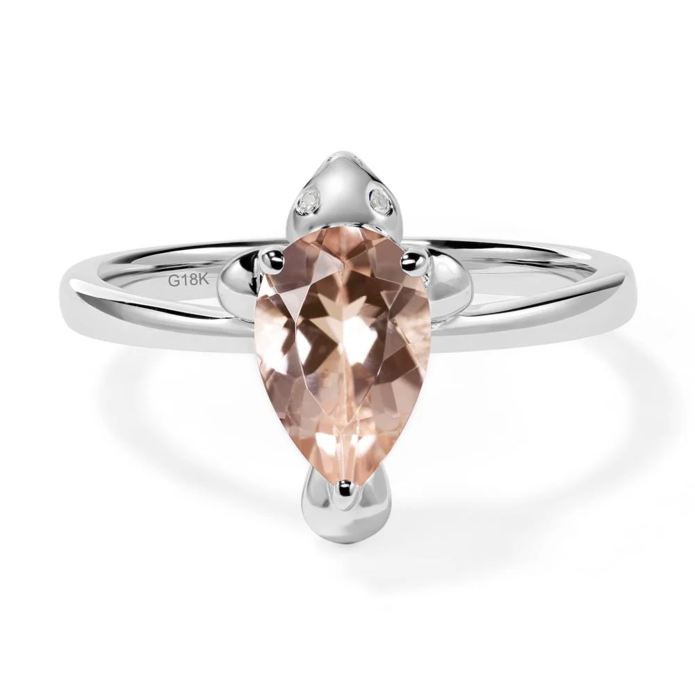 Pear Shaped Morganite Sea Lion Ring - Image 7